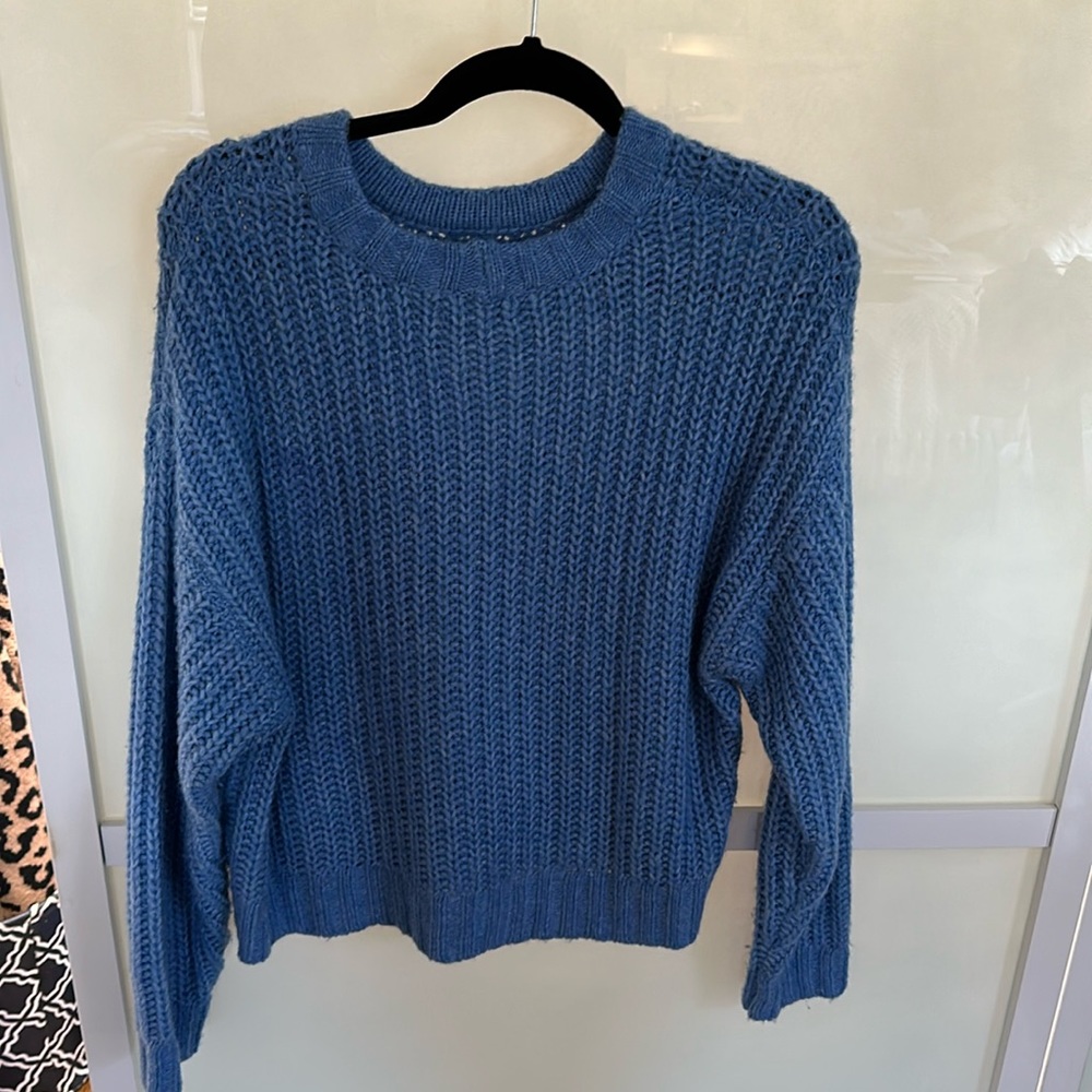 Blue Crew Neck Sweater